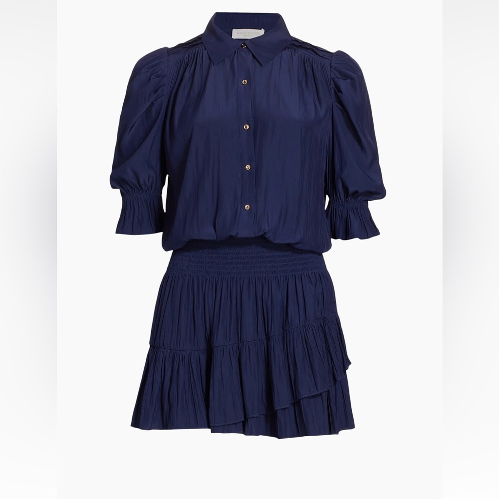Navy Blue Ramy Brook Angelina Mini Shirtdress size small